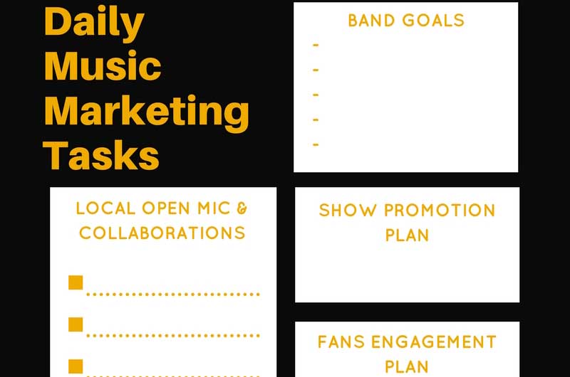 TrendCulprit Music Marketing Daily Music Marketing Tasks Picture