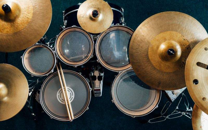 Drum set from air view ecommerce merchandising section services